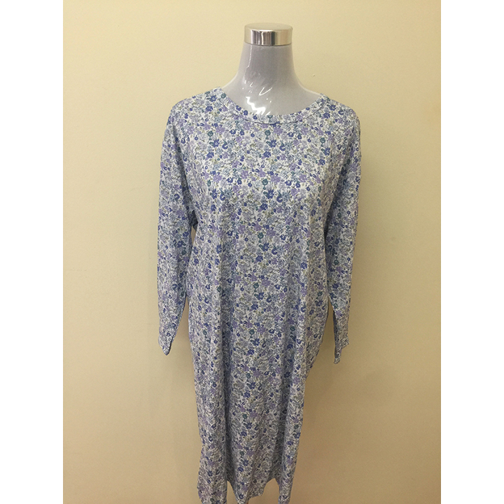 Petal Back Ladies Long Sleeve Nightie Lavender